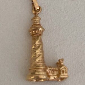 14K Gold Lighthouse Charm/Pendant